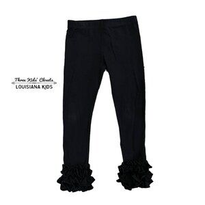Midnight Magnolia Sz 3 Black Ruffle Pants